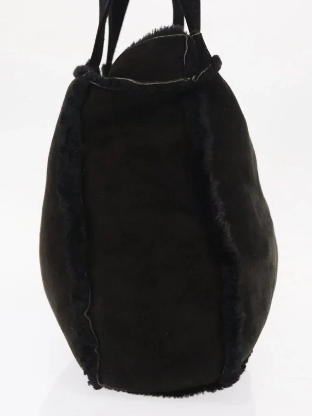 CHANEL Tote Bag Mouton Black CC Auth bs31120